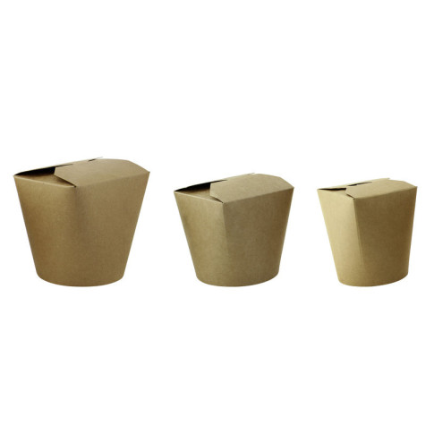 Contenitore tondo kraft stile orientale, chiusura a incastro 72x87mm H95mm 550ml