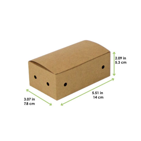 Scatola Kraft 9 pepite  140x78mm H53mm