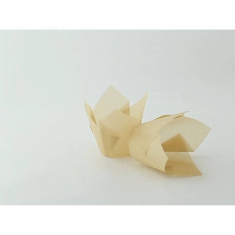 Pirottino da cottura forma tulipano in silicone marrone   H85mm