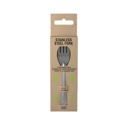 Quadrato forcella in acciaio inox con custodia, da lavare prima dell'uso  163x25mm H11mm