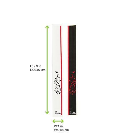 Coppia di bacchette in legno imbustate  H203mm