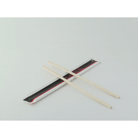 Coppia di bacchette in legno imbustate  H203mm