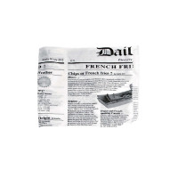 Sacchetto in carta bianca aperto su 2 lati, decorazione stampa di giornale 170x170mm