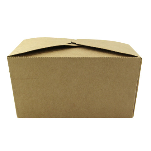 Lunchbox 2 scomparti in cartone kraft con chiusura a incastro 214x160mm H47mm 1 090ml