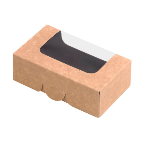 Scatola per sushi con finestra antiappannamento per 4-6 pezzi 120x70mm H40mm
