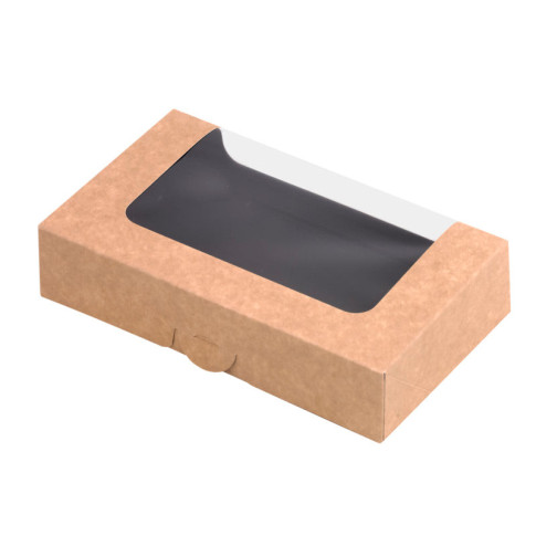 Scatola per sushi con finestra antiappannamento per 12-14 pezzi 179x106mm H40mm