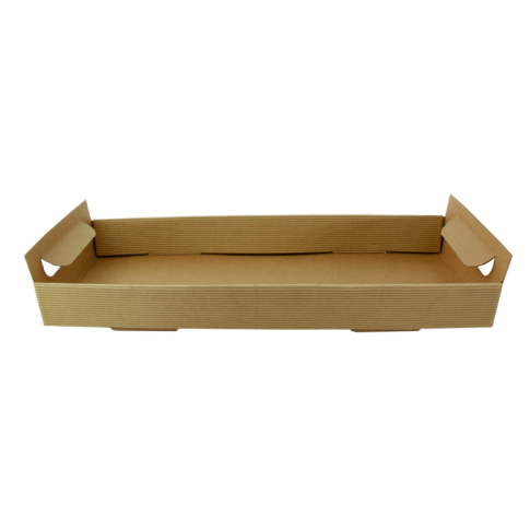 Vassoio in cartone kraft con maniglie (PAP20) 390x150mm H44mm