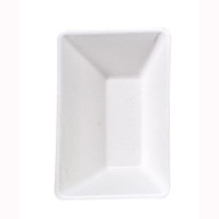 Piatto "EcoDesign" in polpa di canna da zucchero  130x85mm H28mm 150ml