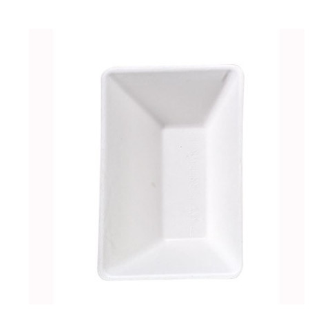 Piatto "EcoDesign" in polpa di canna da zucchero  130x85mm H28mm 150ml