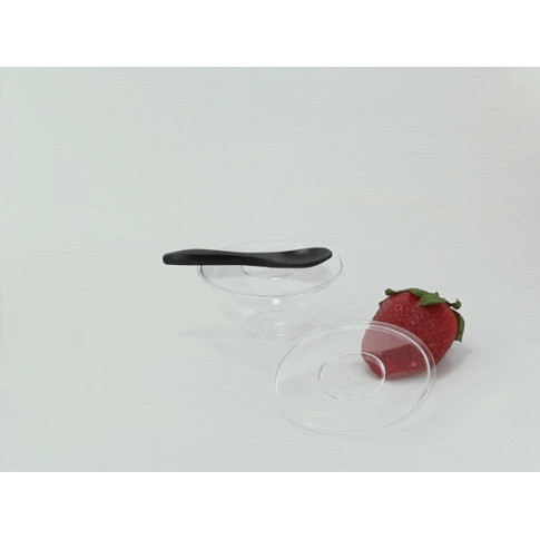 Coperchio in plastica per piattino fingerfood Milou (PET1)  H2mm