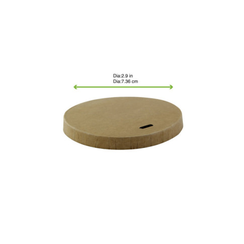 Coperchio in cartone bianco plastic-free (PAP1)  H12mm