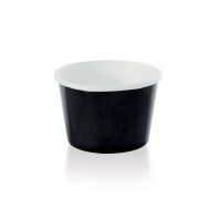 Contenitore in cartone nero per alimenti caldi e freddi  H49mm 130ml