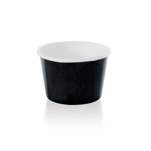 Contenitore in cartone nero per alimenti caldi e freddi  H49mm 130ml