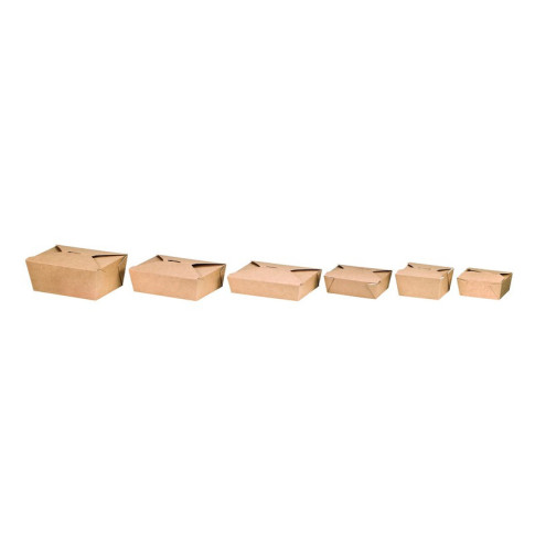 Lunchbox in cartone kraft con chiusura a incastro 155x117mm H50mm 800ml