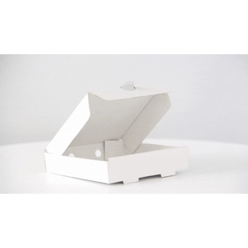 Mini scatola in cartone bianco per pizza   90x90mm H20mm