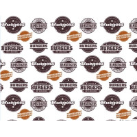 Carta bianca con decorazione hamburger, in scatola dispenser 350x270mm