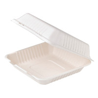 Conchiglia in polpa di canna da zucchero 234x231mm H80mm 1400ml