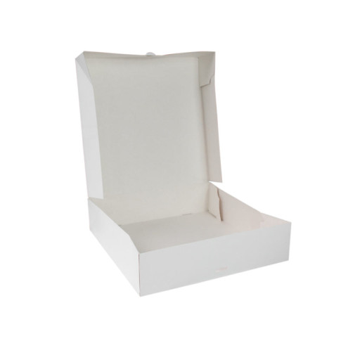 Scatola da pasticceria in cartone bianco 320x320mm H80mm