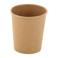Contenitore in cartone kraft plastic-free waterbased per alimenti caldi e freddi (C/PAP 81)  H65mm 120ml