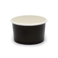 Contenitore in cartone nero per alimenti caldi e freddi  H35mm 60ml