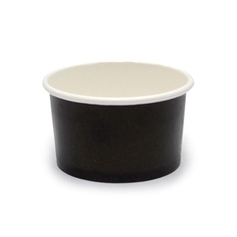Contenitore in cartone nero per alimenti caldi e freddi  H35mm 60ml