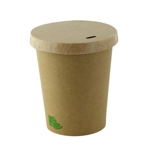Coperchio in cartone kraft, alimenti caldi e freddi  H11mm