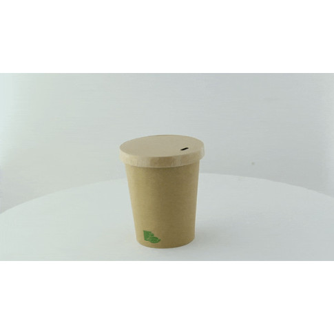 Coperchio in cartone kraft, alimenti caldi e freddi  H11mm