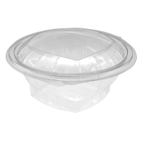 Insalatiera in PET tonda con coperchio a cerniera  H56mm 500ml