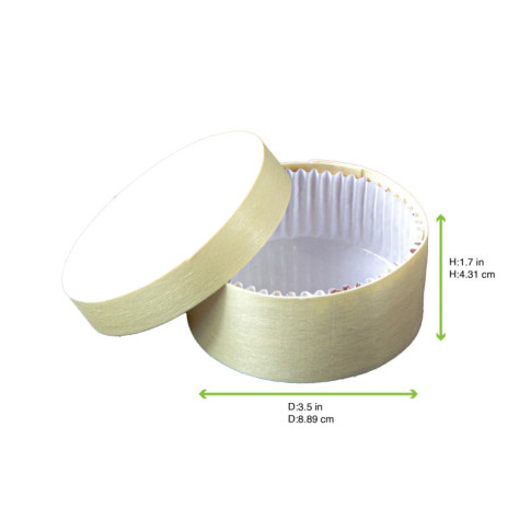 Scatola rotonda in legno misto FSC + carta da forno  H42mm 200ml