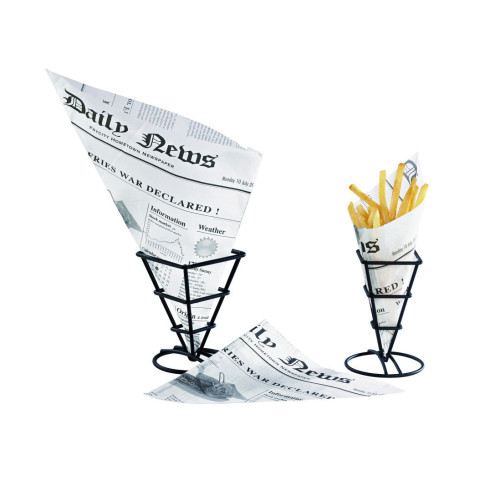 Cono in carta antiunto, decorazione stampa di giornale 250x180mm H180mm 360ml