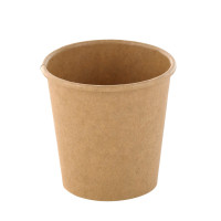 Contenitore in cartone kraft plastic-free waterbased per alimenti caldi e freddi (C/PAP 81)  H58mm 100ml