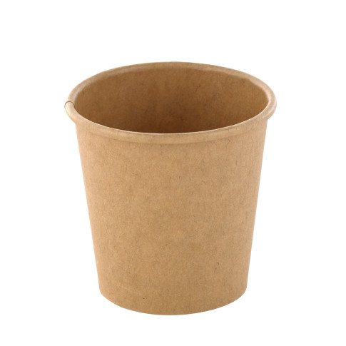Contenitore in cartone kraft plastic-free waterbased per alimenti caldi e freddi (C/PAP 81)  H58mm 100ml