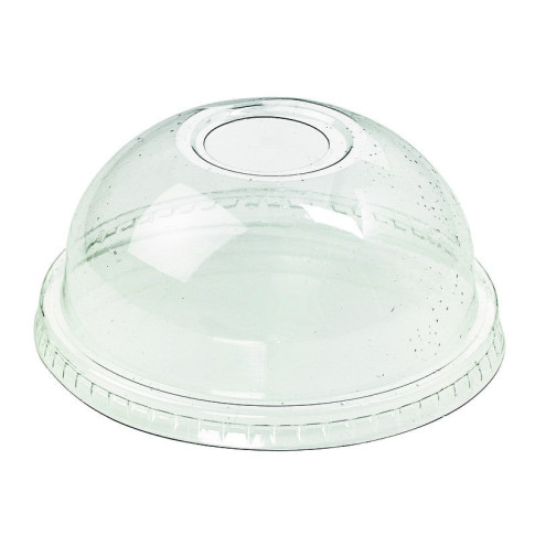 Coperchio in PET trasparente a cupola con foro   H45mm