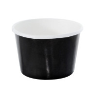 Contenitore in cartone nero per alimenti caldi e freddi  H62mm 280ml