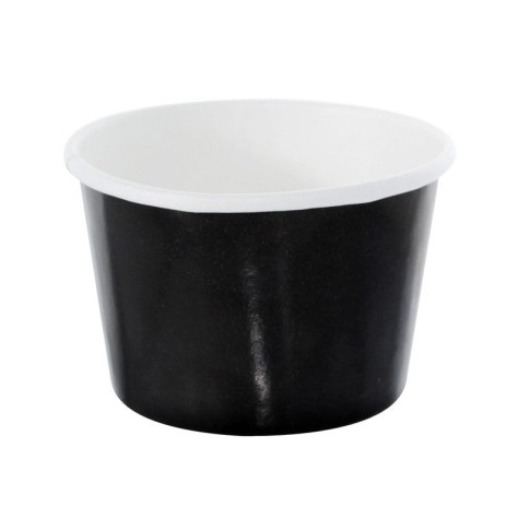 Contenitore in cartone nero per alimenti caldi e freddi  H62mm 280ml