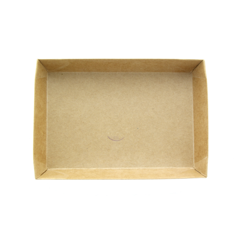 Vaschetta sushi in cartone kraft + cop PET (C/PAP81 + PET1) 153x102mm H25mm