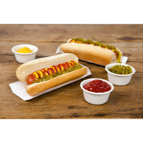 Supporto per hot dog in cartone, decorazione stampa di giornale 180x40mm H19mm