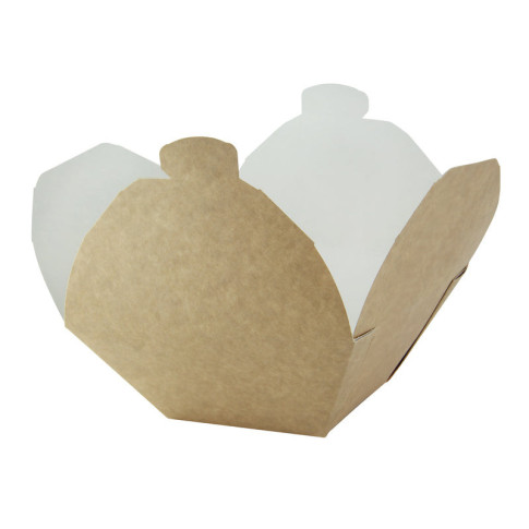 Lunchbox in cartone kraft con chiusura a incastro 170x170mm H80mm 1450ml