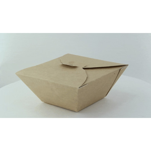 Lunchbox in cartone kraft con chiusura a incastro 170x170mm H80mm 1450ml