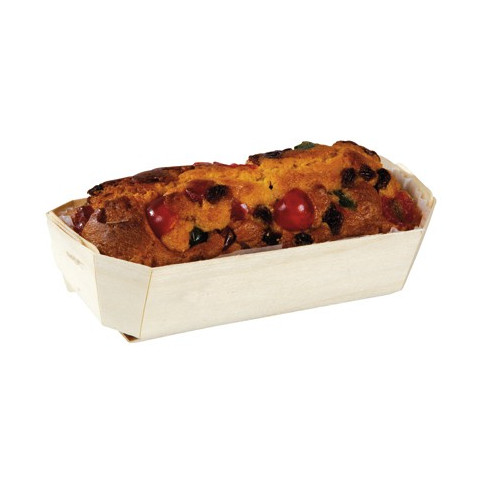 Stampo da forno in legno con pirottino in carta 185x80mm H40mm 600ml