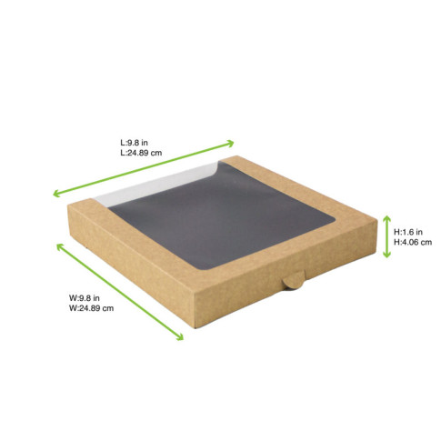 Scatola per sushi con finestra antiappannamento per 40-60 pezzi 250x250mm H40mm