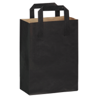 Piccola shopper riciclato in carta nera 180x85mm H230mm