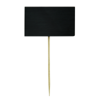 Stecchino Teppo Gushi in bambù con cartellino nero (FOR50)  H90mm