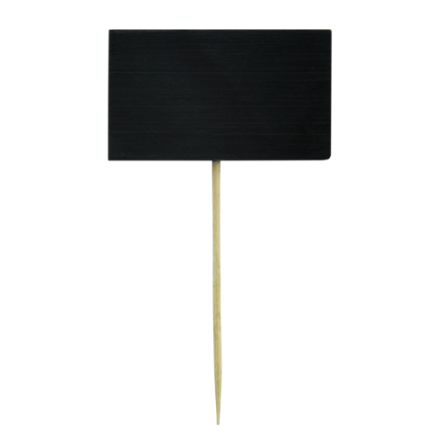 Stecchino Teppo Gushi in bambù con cartellino nero (FOR50)  H90mm