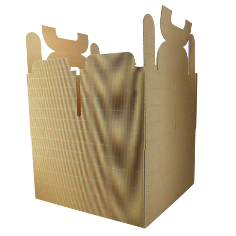 Scatola in cartone ondulato "LunchNGo" con manico 335x335mm H175mm