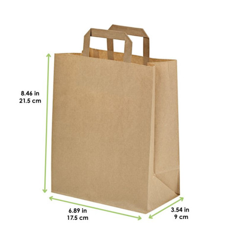 Shopper in carta kraft riciclato 175x90mm H215mm