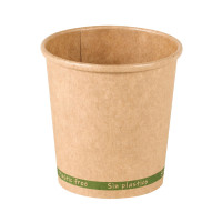 Bicchiere cartone kraft ZEN plastic-free (PAP20)  H62mm 120ml
