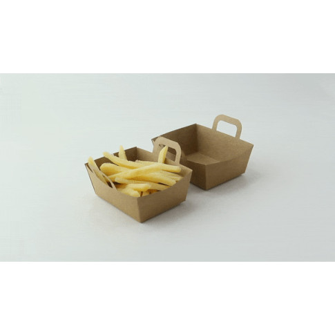 Mini cestino in cartone kraft 95x70mm H35mm