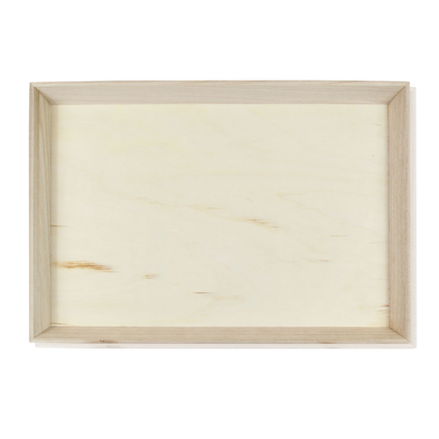 Vassoio da pasto "Noa" in legno 390x290mm H40mm
