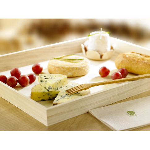 Vassoio da pasto "Noa" in legno 390x290mm H40mm